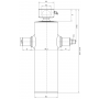 SIŁOWNIK HYDRAULICZNY WYWROTU PRZYCZEPY 6T 1050 mm, 105 cm 4-STOPNIOWY.